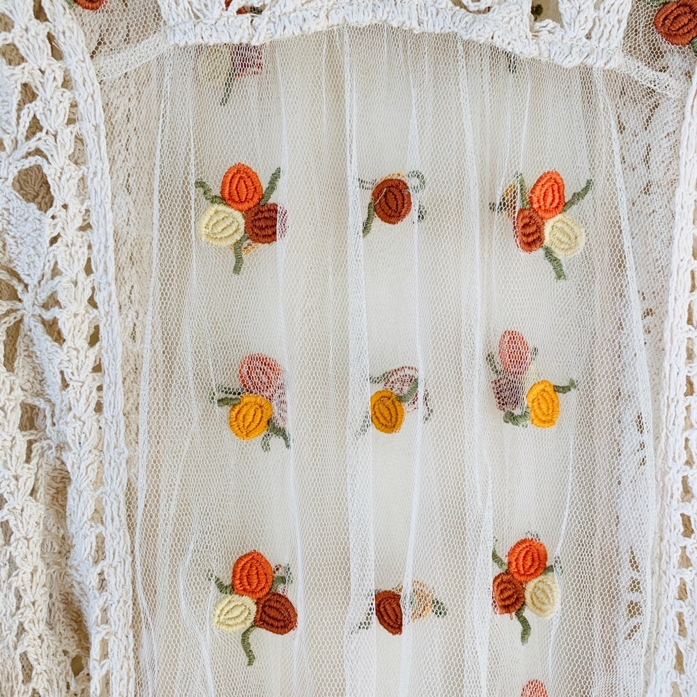 Free People Sheer Embroidered Crotchet Maxi Dress - Picture 3 of 8